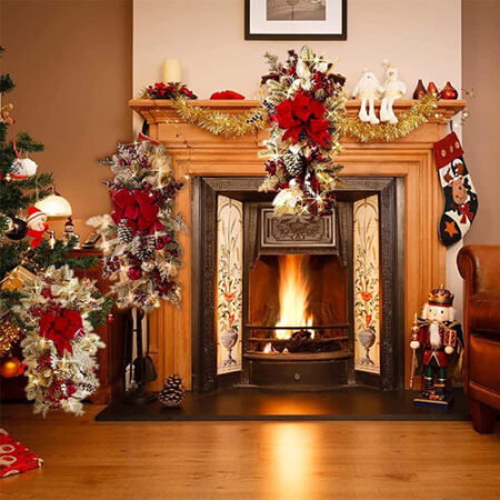 Decoração De Guirlanda De Natal Gigante De 4 Kits Com Luzes - Imagem 4
