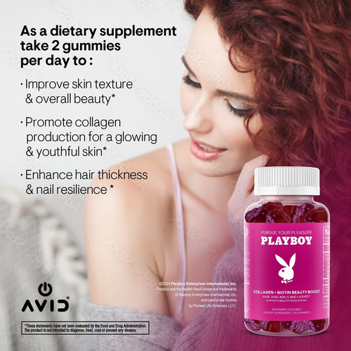 Playboy - Colágeno + Biotin Beauty Boost Gummies Para Cabelo - Imagem 4