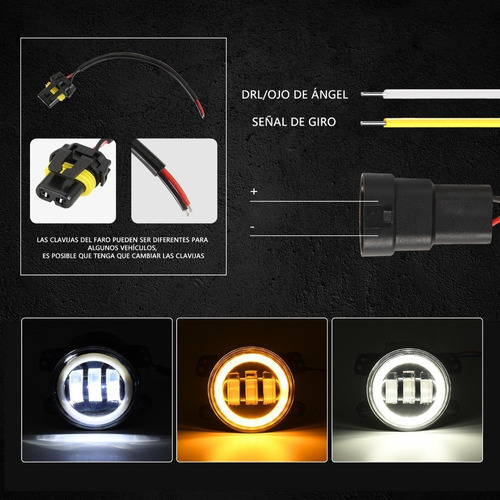 1 Par De Faróis De Neblina Led Angel Eye De 4 Polegadas Para - Imagem 3