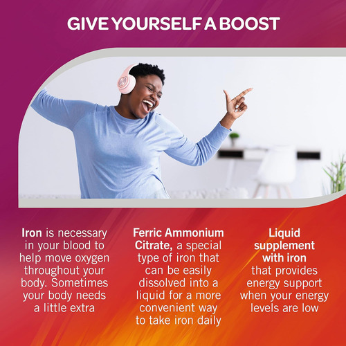 Geritol, Suplemento Líquido De Vitaminas E Ferro, Suporte En - Imagem 3