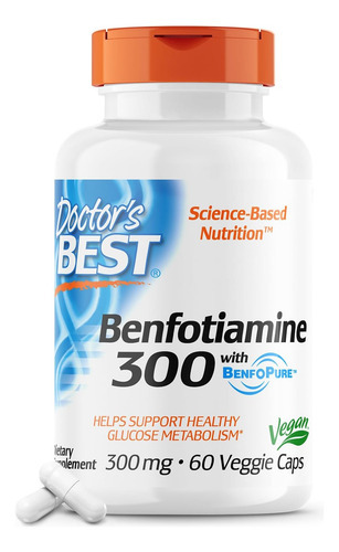 Doctors Best Benfotiamine, Non-gmo, Vegan, Sem Glúten, Sem