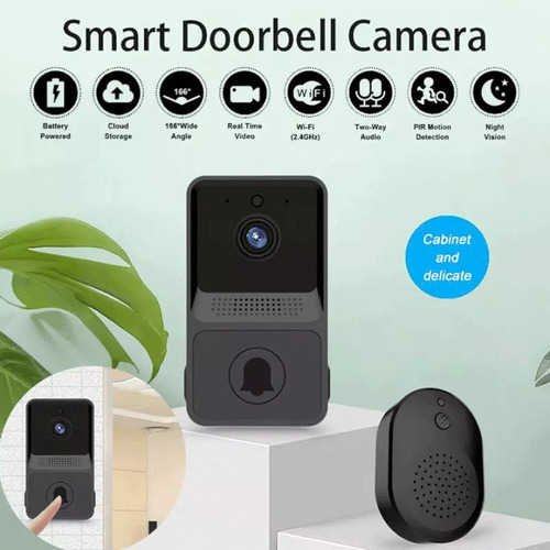 Novo Campainha Inteligente Sem Fio Com Câmera De Vídeo Wifi - Imagem 7