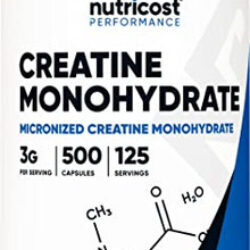Suplemento Nutricost Creatina Monohidratada 3.000 Mg 500 Cáp