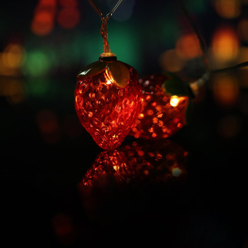 Hhh Luzes Led De Natal De 6,5 Pés De Corda De Morango, Modo - Imagem 7