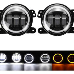 1 Par De Faróis De Neblina Led Angel Eye De 4 Polegadas Para