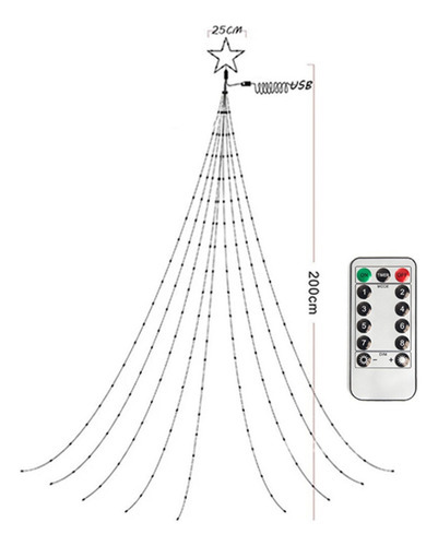 Decorações De Natal, Luzes Led De Estrela De Árvore De Natal - Imagem 3
