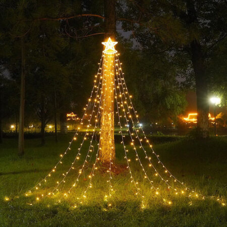 Coroa De Flores Led Brilhante De 400 Luzes De Árvore De Nata - Imagem 4