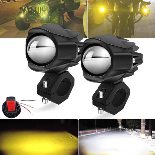 Kit De Faróis De Lupa 100w, Holofote De Carro E Motocicleta - Imagem 2