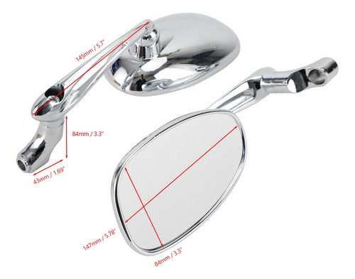 Espelhos Para Bobber Vulcan Chopper Maruder Virago Classic - Imagem 8