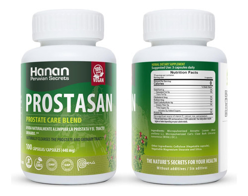 Hanan Prostasan Prostate Care 100 Cápsulas Urucum, Humanpint