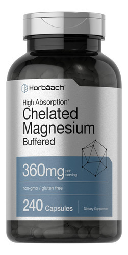 Magnésio Quelatado | 400mg | 240 Cápsulas | Suplemento Sem O