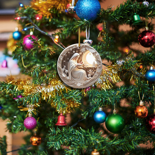 Y Decoração De Natal, Acrílico, Plano, Pingente Pequeno, - Imagem 3