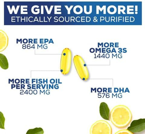 Óleo De Peixe 2.400 Mg Com Ômega-3, Epa E Dha - Suplemento D - Imagem 3
