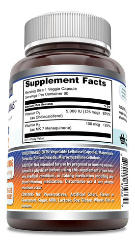 Fórmulas Incríveis De Vitamina Diu Com Vitamina K2 100 Mcg | - Imagem 2