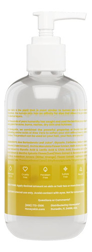 Gel De Aloe Vera Honeyskin 100% Puro Para Pele 1,89 L Com Me - Imagem 6