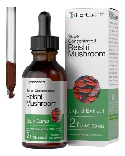 Suplemento De Cogumelo Horbäach Reishi | Extrato Líquido De