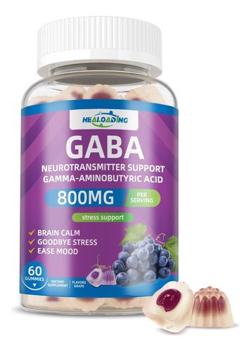 Healoading Gaba Gummies 800 Mg Suplementos Gaba Com L-teanin