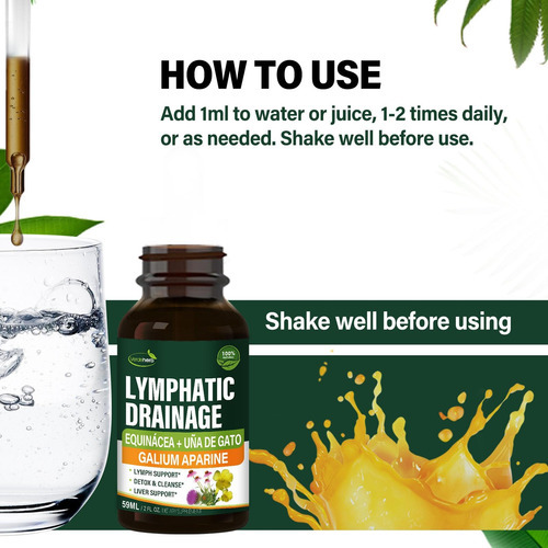 Verdeherb Cleavers Gotas De Drenagem Linfática Melhoram A Li - Imagem 2