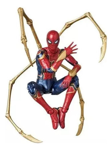 Boneco De Ação Avengers Iron Spider Man Mafex 081 Modelo T - Imagem 6