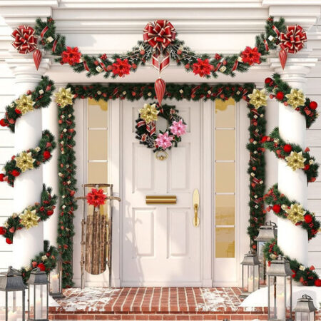 30 Peças De Flores De Natal Artificiais Douradas Brilhantes - Imagem 4