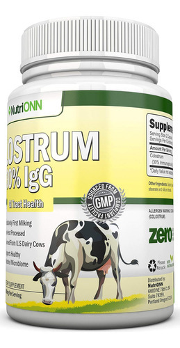 Colostro - 1000mg - 120 Cápsulas - 30% Igg - Laticínios Não- - Imagem 4
