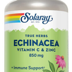Suplemento Solaray Echinacea Vitamina C E Zinco 850 Mg 100 V
