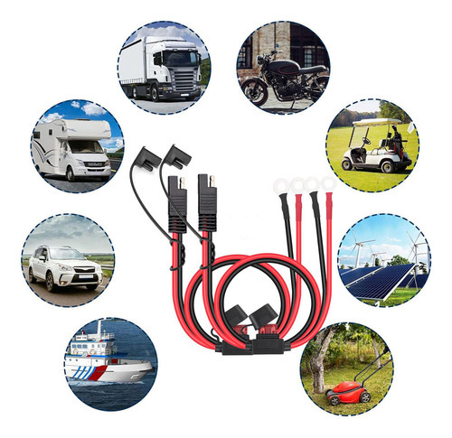 2 Peças 16awg Sae Acessório De Cabo Conector De Bateria - Imagem 5