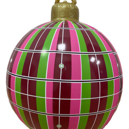 Bola De Natal Decorada Inflável Ao Ar Livre De 60 Cm - Imagem 8