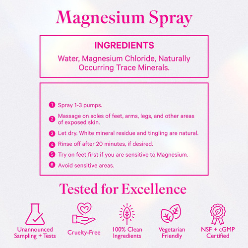 Spray De Magnésio Amy Suzanne - Cloreto De Magnésio Puro, Se - Imagem 4