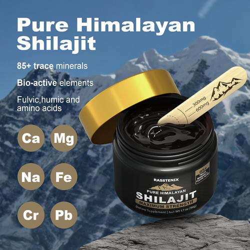 Shilajit 500 Mg - Resina Shilajit Orgânica Pura Do Himalaia - Imagem 9