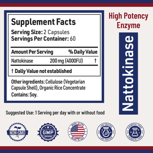 Suplemento Ageimmune Nattokinase 200 Mg 120 Cápsulas - Imagem 5