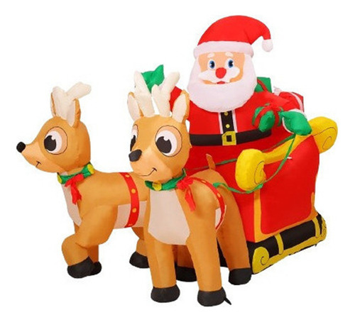 Hhh Adorável Carrinho De Trenó Elk De 1,8 M, Decora O Papai
