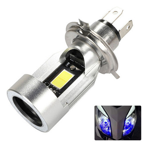 Farol Grande Led Universal Para Motocicleta Olho De Anjo H4