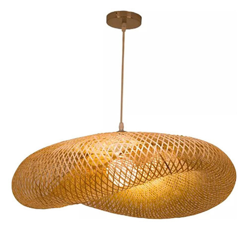 Luminária Pendente Led De Tecelagem De Bambu, Candelabro Sus