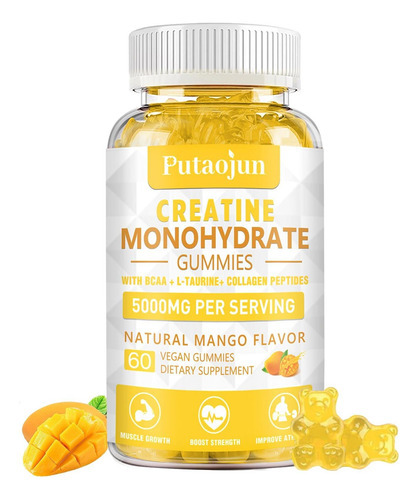 Putaojun Creatina Monohidratada Com Vitamina D3 E B12 | Goma