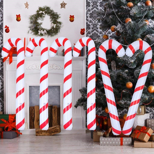 Brinquedo De Cana Inflável De Papai Noel De 6 Peças - Imagem 8