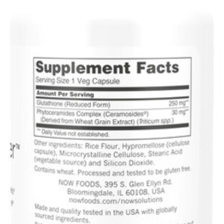 Glutationa Skin Brightener Now Foods 30 Cáps Importado - Imagem 2