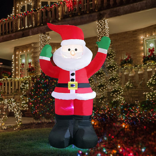 Decoração De Natal De Papai Noel Inflável De Led Gigante De - Imagem 3
