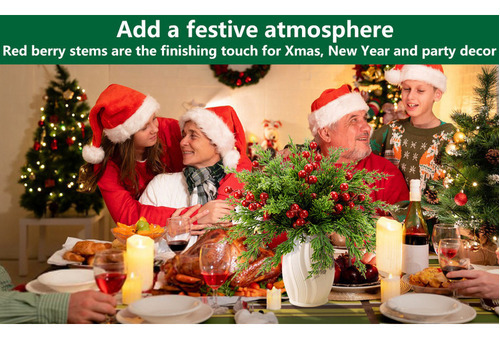 45 Arranjo De Flores Natal Com Agulhas De Pinheiro Para Mesa - Imagem 9