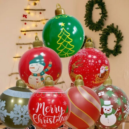 Decoração Exterior De Bola De Natal Inflável Grande 6 Peç - Imagem 23