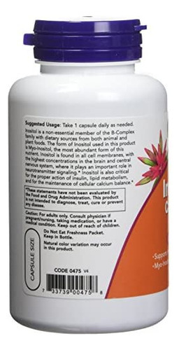 Inositol 500mg 100 Cápsulas (pacote Com 2) - Imagem 2