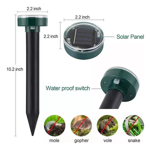 Repelente Espanta Cobra Escorpião Solar Ultrassônico 4pcs* - Imagem 2