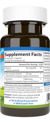 Carlson - Luteína E Verdes, 20 Mg, Suporte À Visão E Função