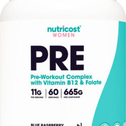 Pó Pré-treino Nutricost Blue Raspberry 60 Porções