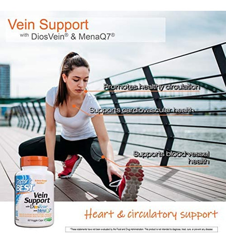 Doctors Best Vein Support Com Diosvein & Menaq7, Circulaçã - Imagem 3