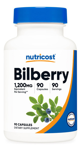 Suplemento Nutricost Em Cápsulas De Mirtilo 1200 Mg (90 Cáps