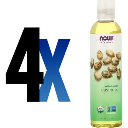 Óleo De Rícino Orgânico Now Foods 237 Ml Importado 4un - Imagem 2