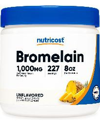 Bromelaína Em Pó Nutricost 240 Ml Glúten Vegetariano Não Tra - Imagem 2