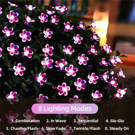 5m Luzes Natal Ao Ar Livre Luz Solar Da Corda Da Flor 20led- - Imagem 41
