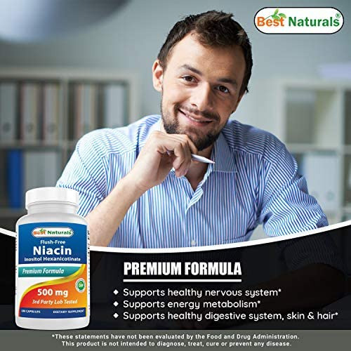 Best Naturals Flush-free Niacina Inositol Hexanicotinato 500 - Imagem 3